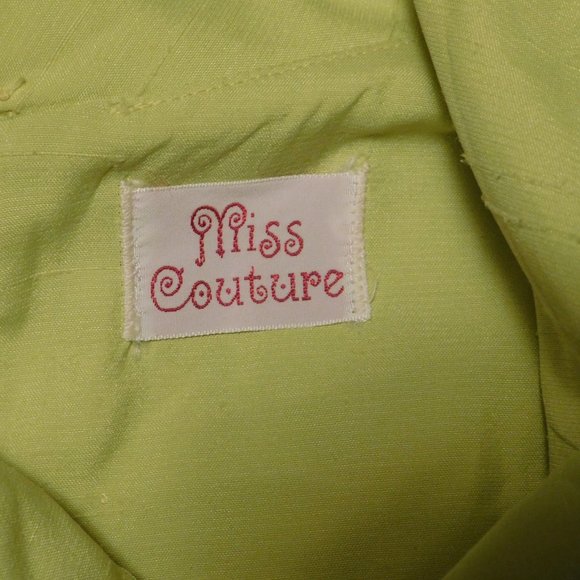 VINTAGE Mini Dress Light Green Miss Couture size S - Picture 4 of 10